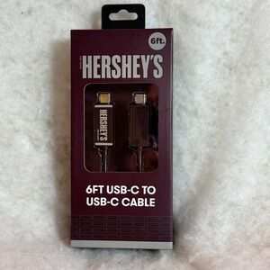 Hershey’s Chocolate Novelty Themed 6 ft Phone Charger USB-C to USB-C Cable NEW!